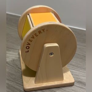 Lovevery Wooden Spin Toy - Yellow and Orange